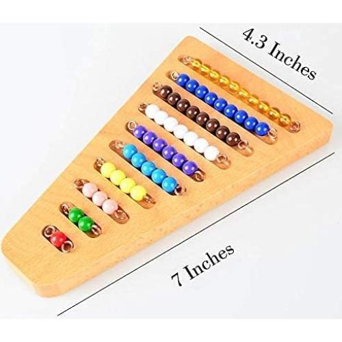 Juguete Montessori BOHS 6 Clavos y Escalera de Perlas 1-10