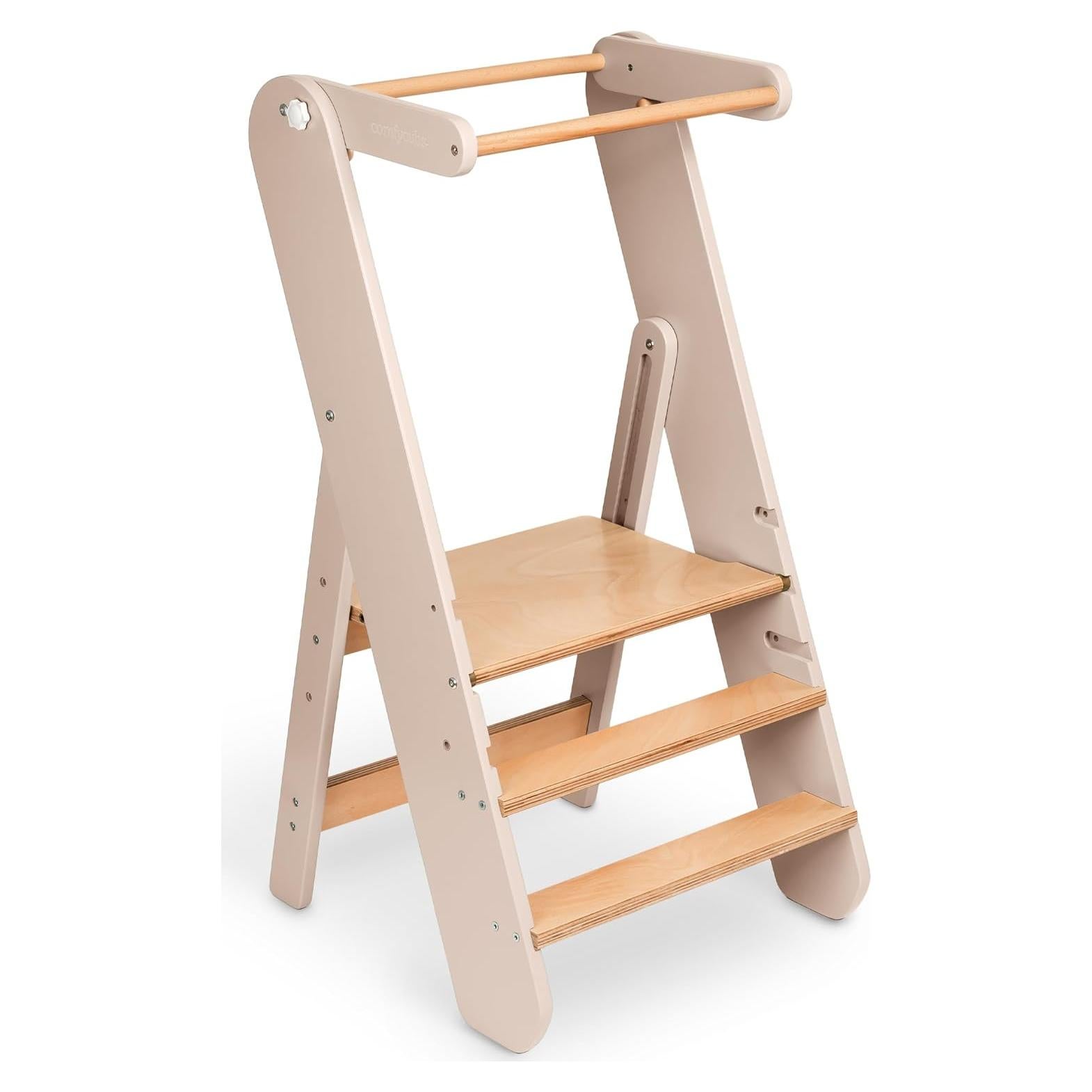 Taburete para Niños Comfy Cubs Rosa - Torre Ajustable 3 Niveles