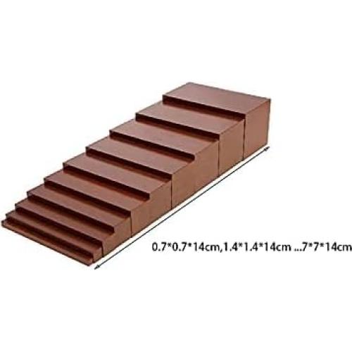 Materiales de Escalera Marrón Adena Montessori 7x7x14cm