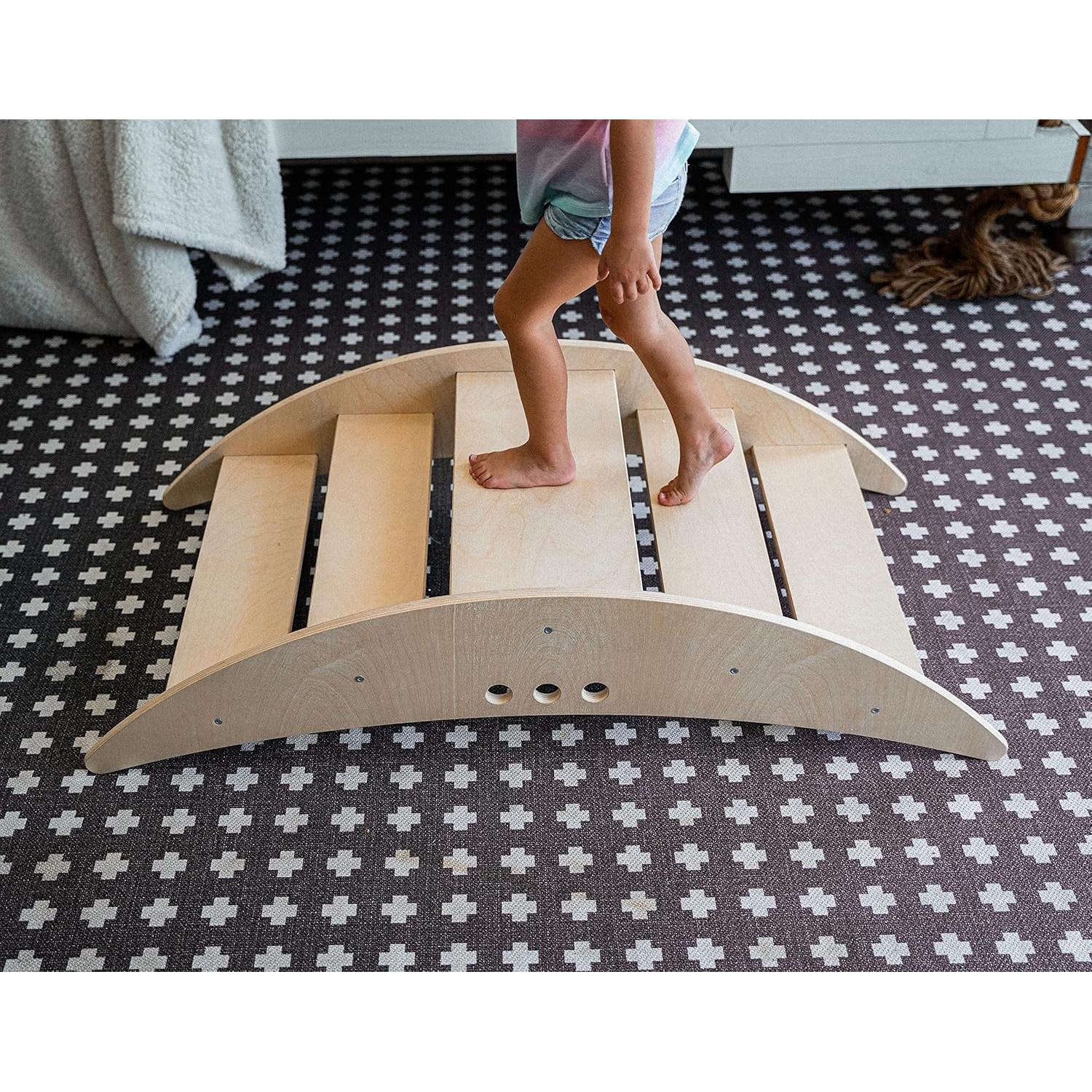 Avenlur Barco Mecedor y Escalador Montessori 2 en 1 para Niños