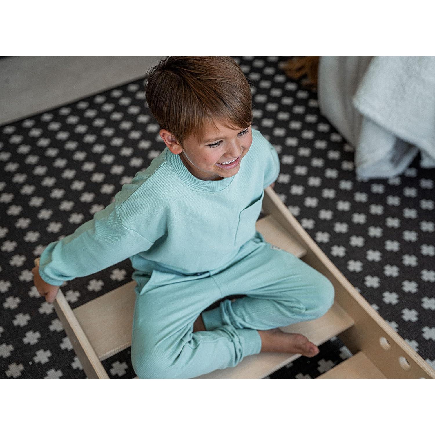 Avenlur Barco Mecedor y Escalador Montessori 2 en 1 para Niños