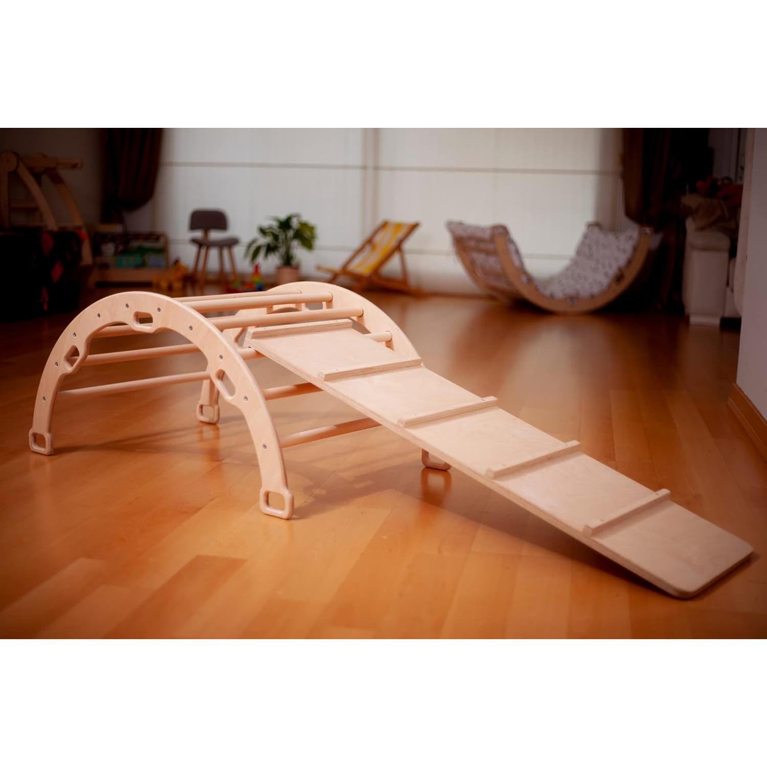Arco de Escalada de Madera Montessori Kidodido con 2 Rampas