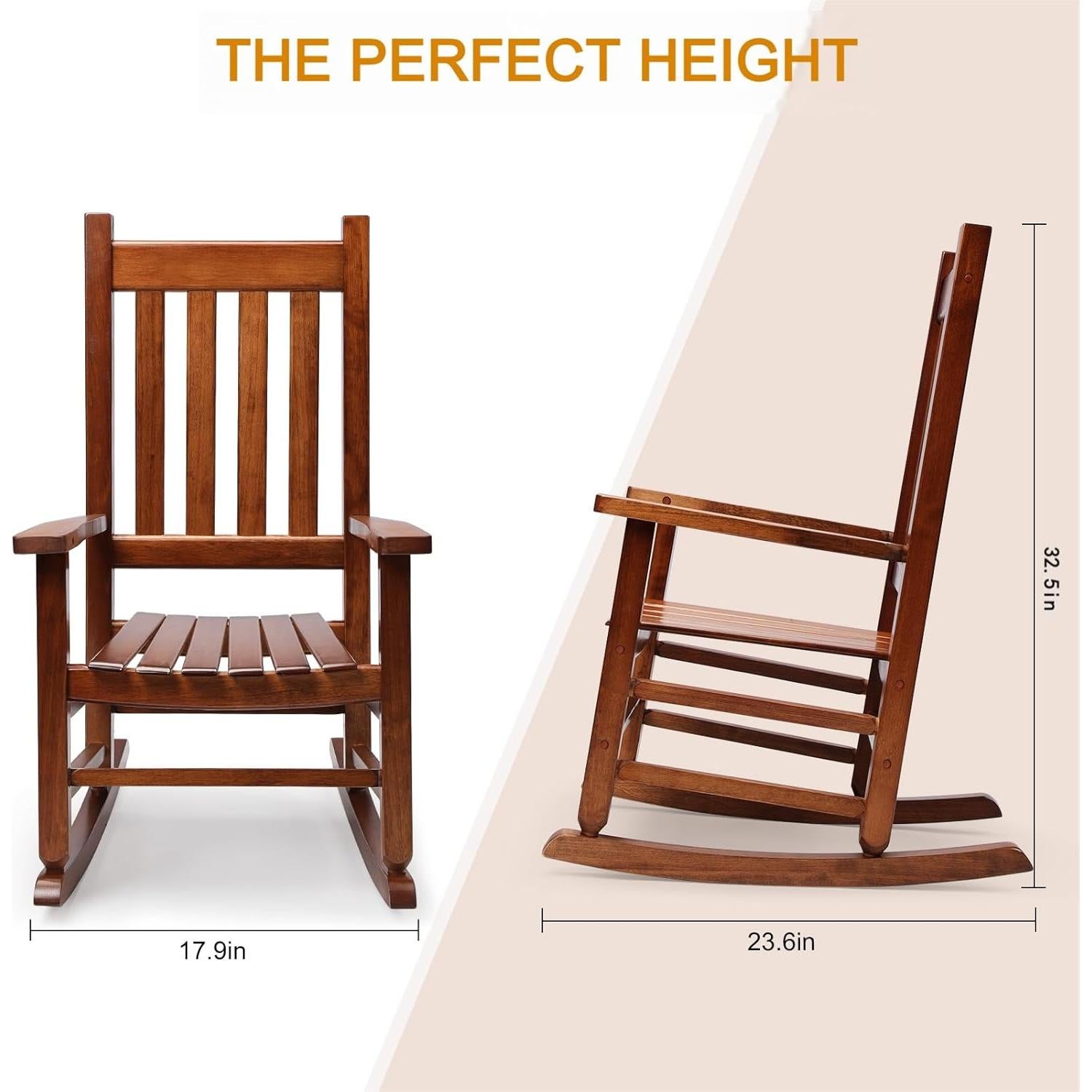 Mecedora de Madera GnL Recsports para Niños 6-10 Años Natural