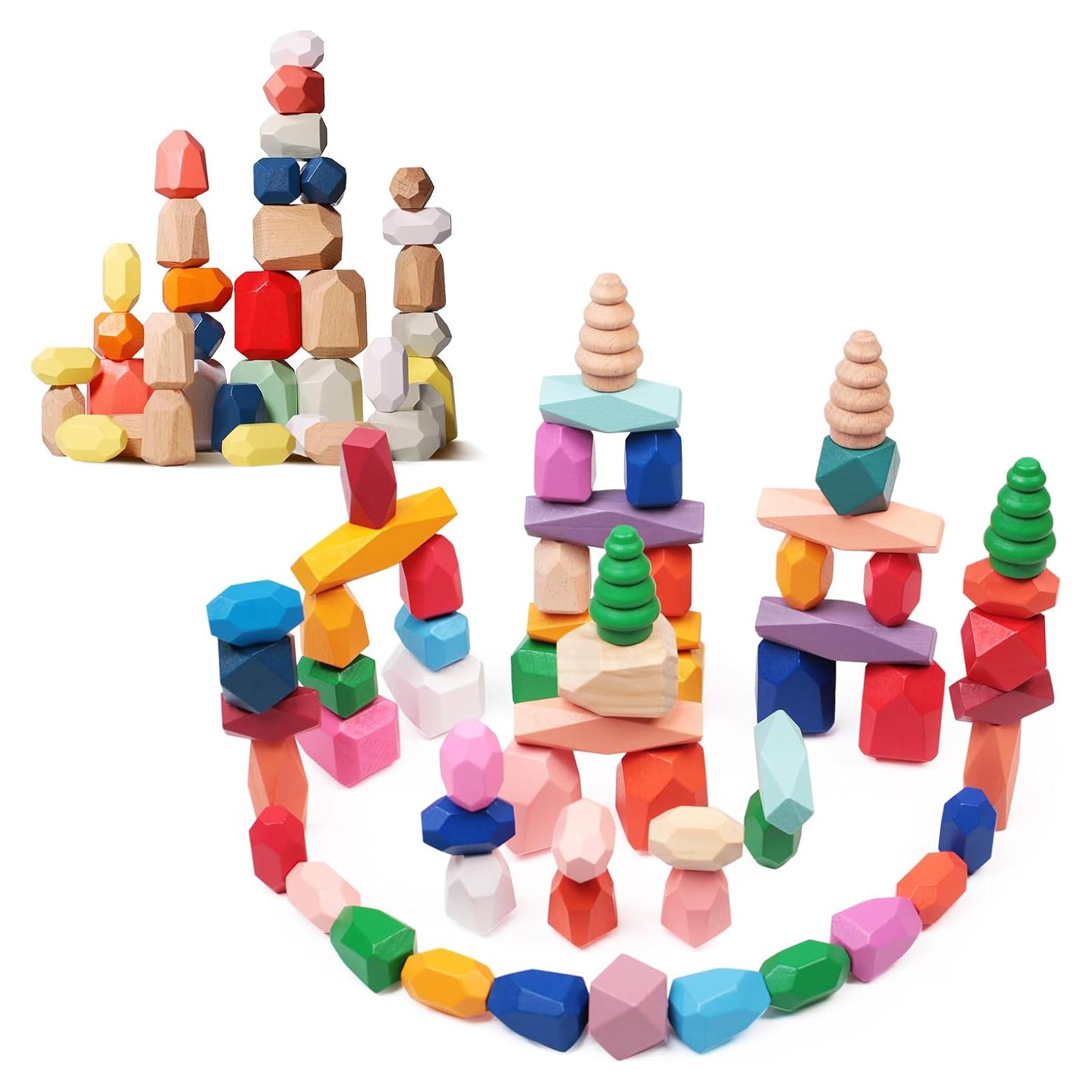 Bloques de Construcción de Madera Montessori 36 Piezas Juguete Educativo