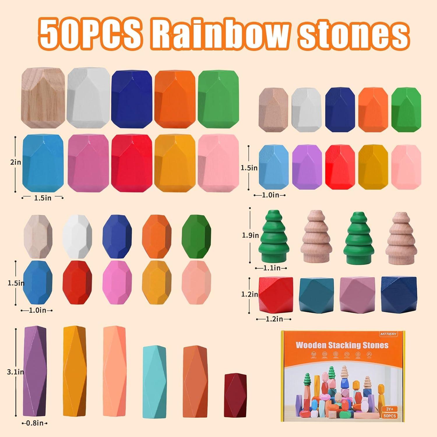 Bloques de Construcción de Madera Montessori 36 Piezas Juguete Educativo