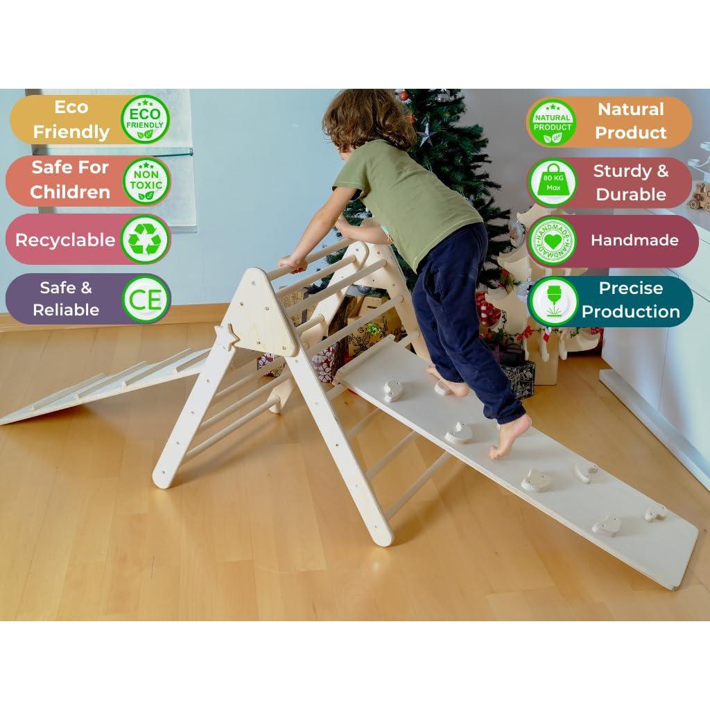 Juego de Escalada de Madera Kidodido con Triángulo y Arco