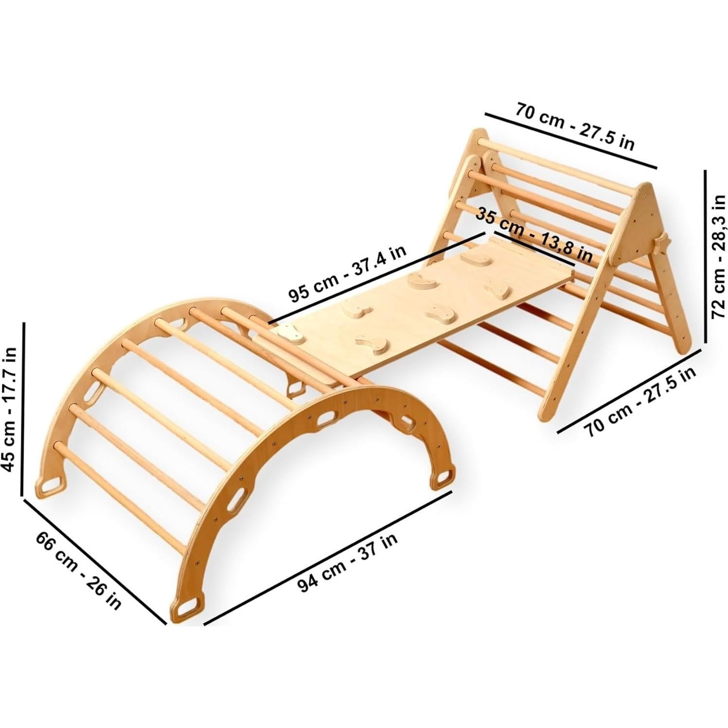 Juego de Escalada de Madera Kidodido con Triángulo y Arco