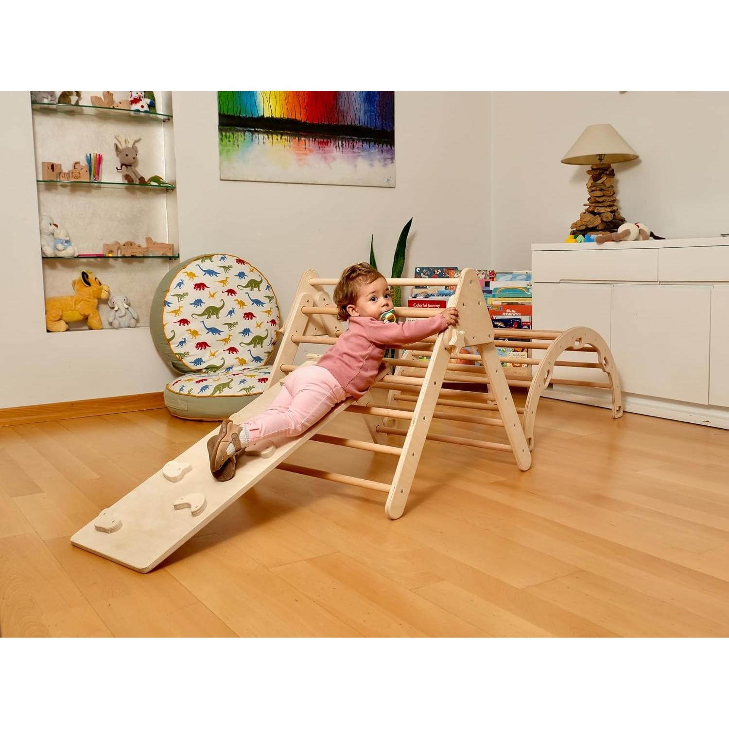 Juego de Escalada de Madera Kidodido con Triángulo y Arco