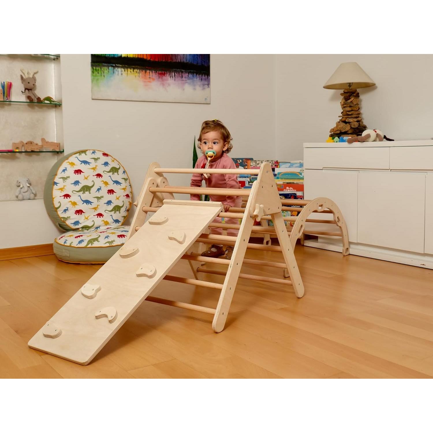 Juego de Escalada de Madera Kidodido con Triángulo y Arco