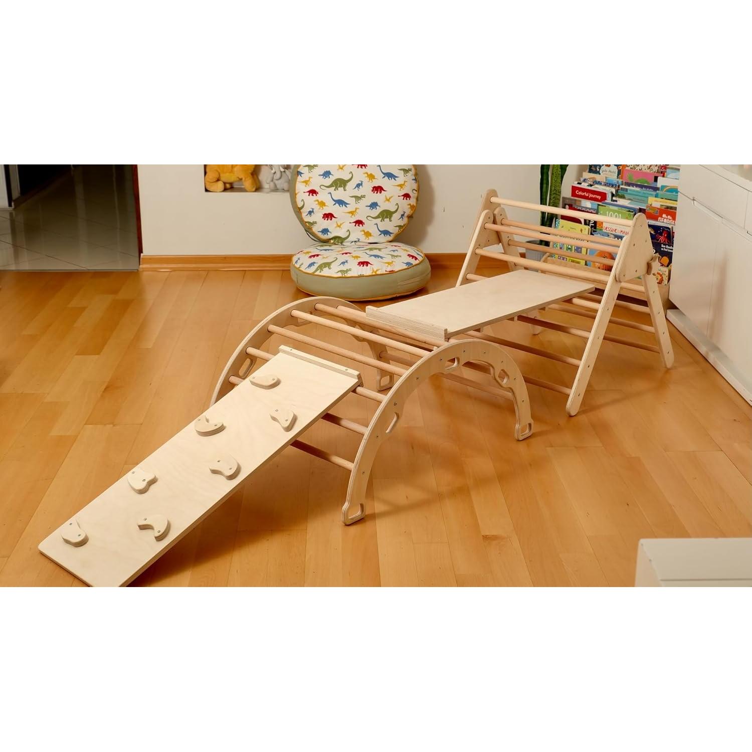 Juego de Escalada de Madera Kidodido con Triángulo y Arco