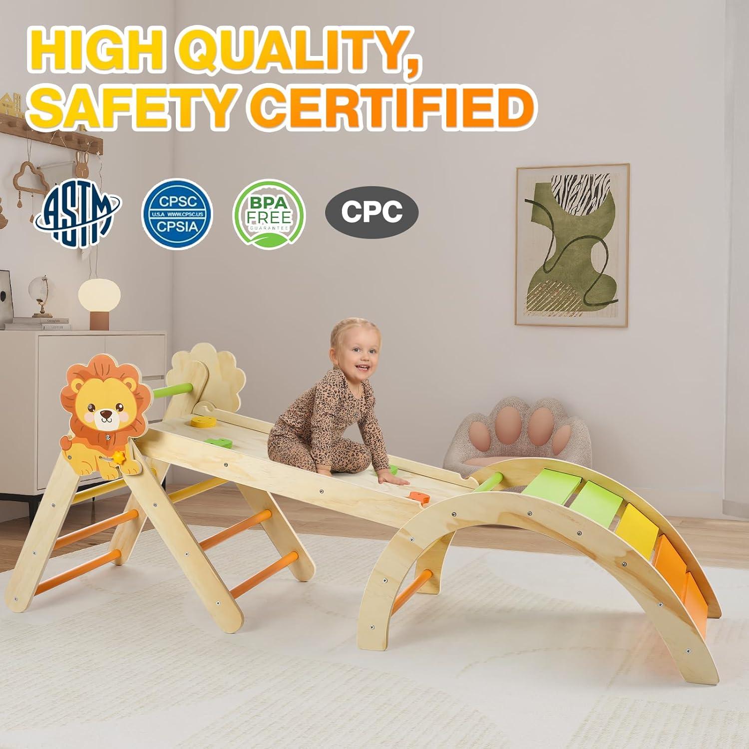 Conjunto Triángulo Pikler Yopnoyik con Cojín 7 en 1 para Niños