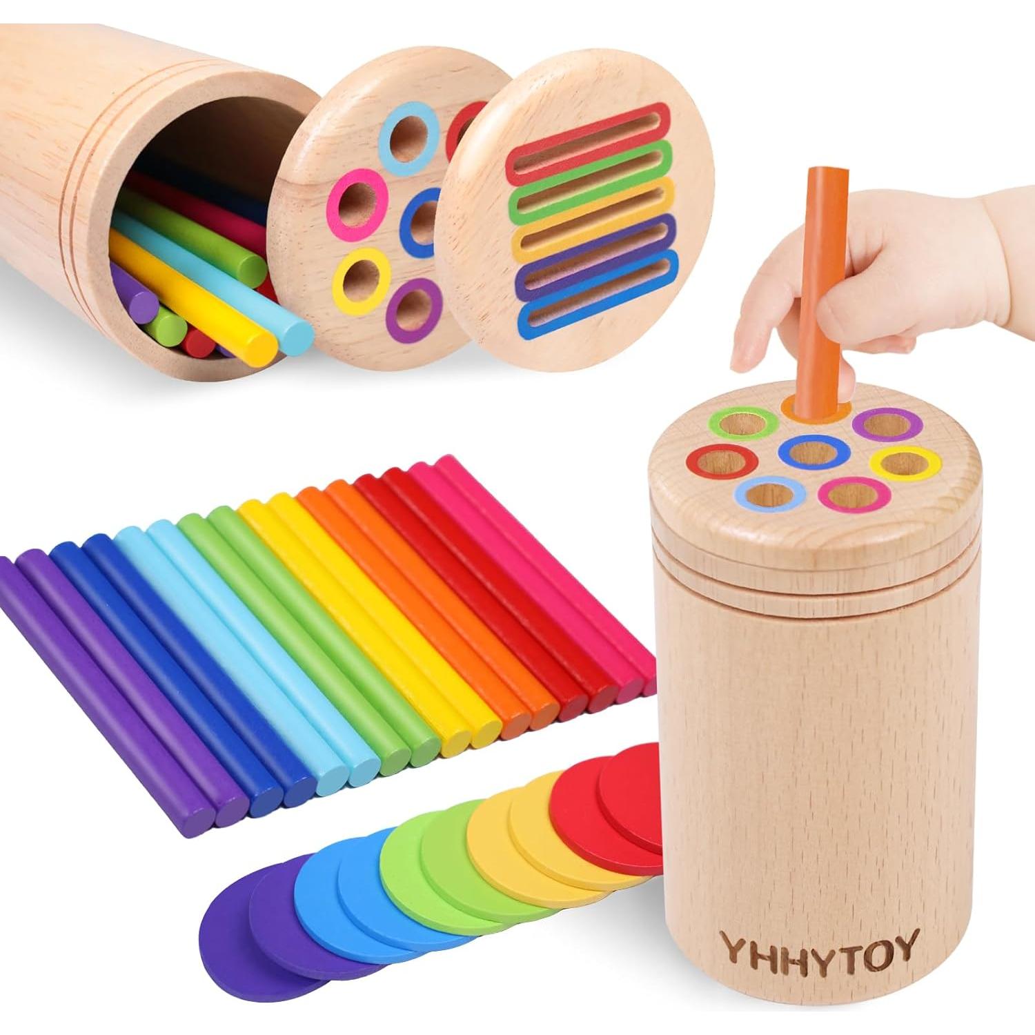 Juguetes Montessori de Madera YHHYTOY para Niños 2-6 Años