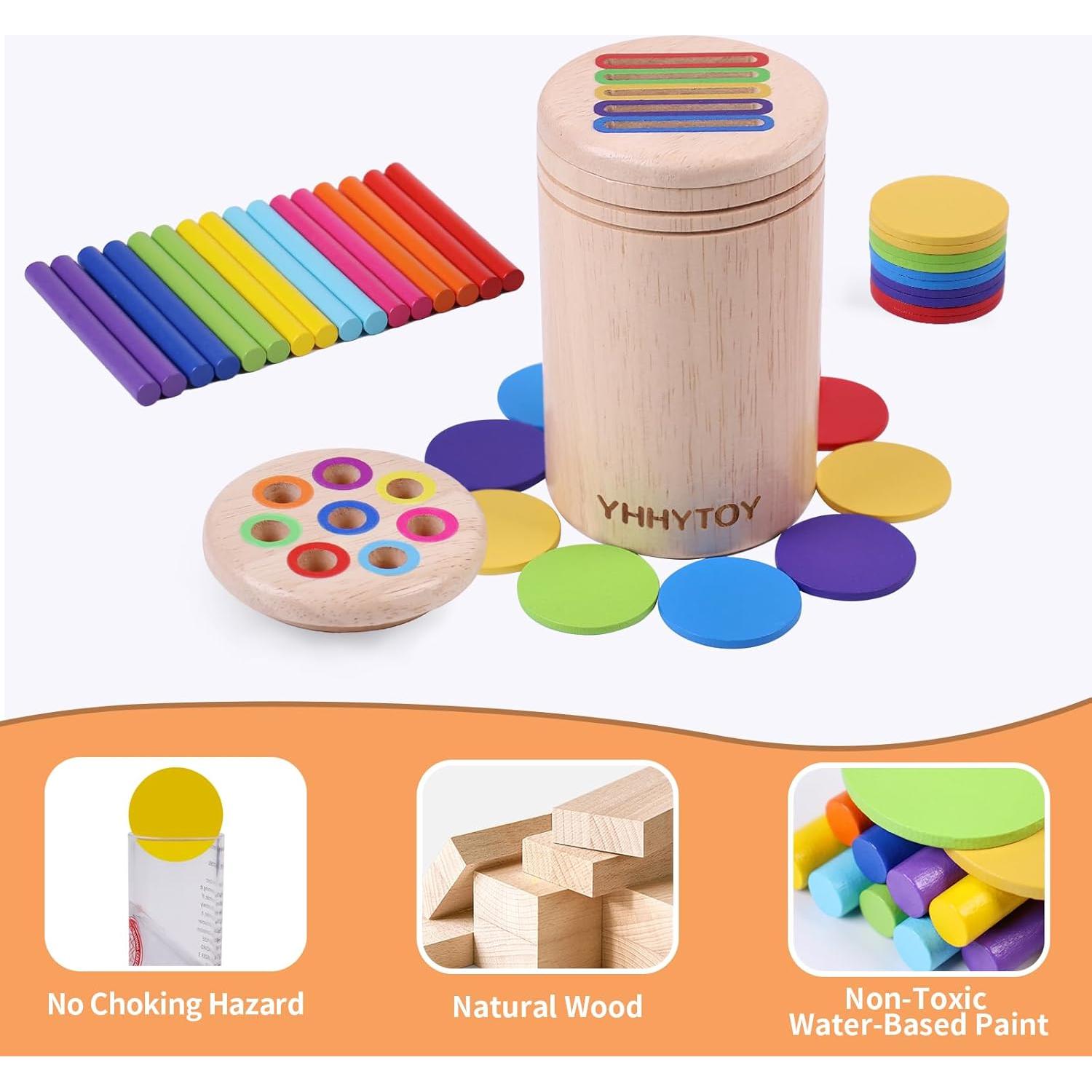 Juguetes Montessori de Madera YHHYTOY para Niños 2-6 Años