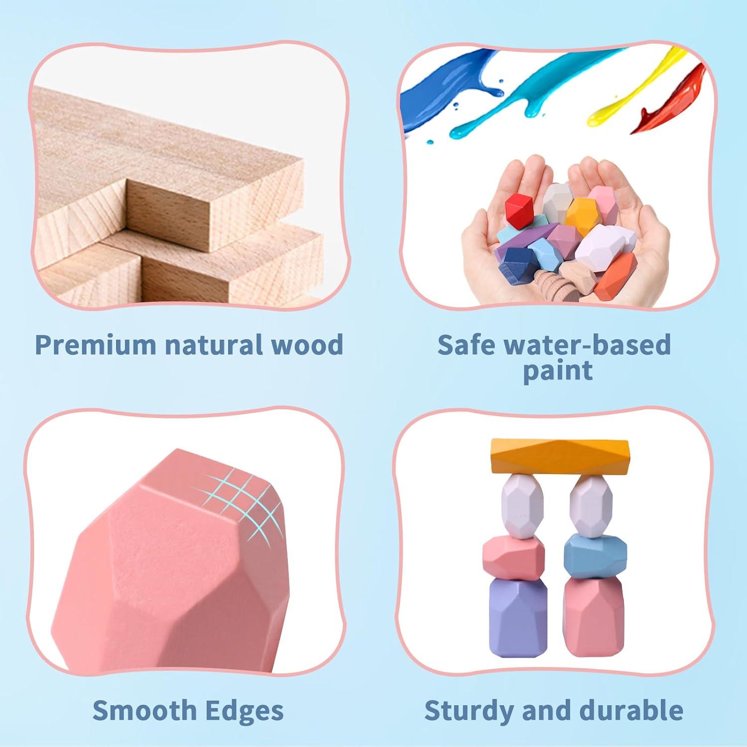 Juguetes Montessori de Madera YHHYTOY para Niños 2-6 Años