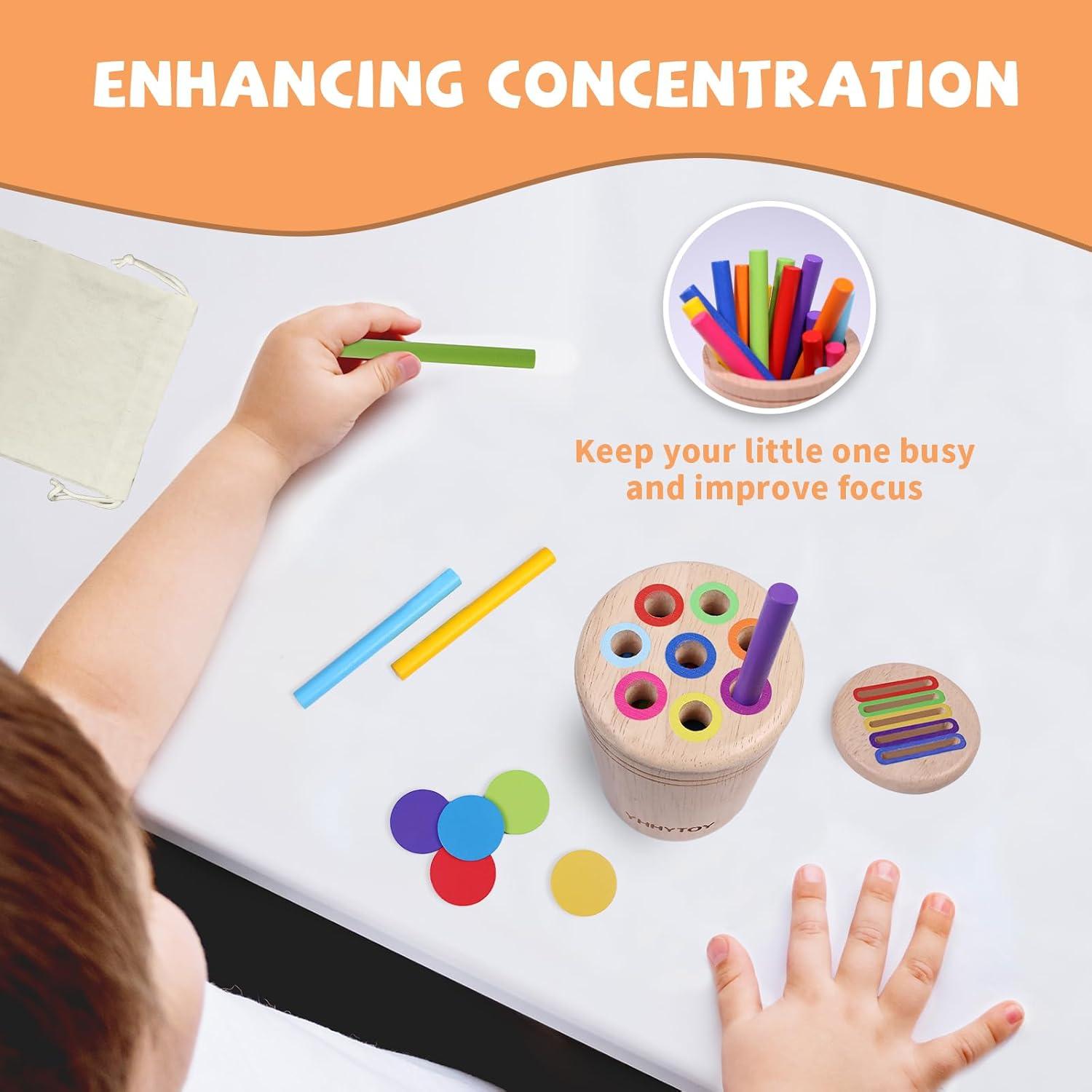 Juguetes Montessori de Madera YHHYTOY para Niños 2-6 Años