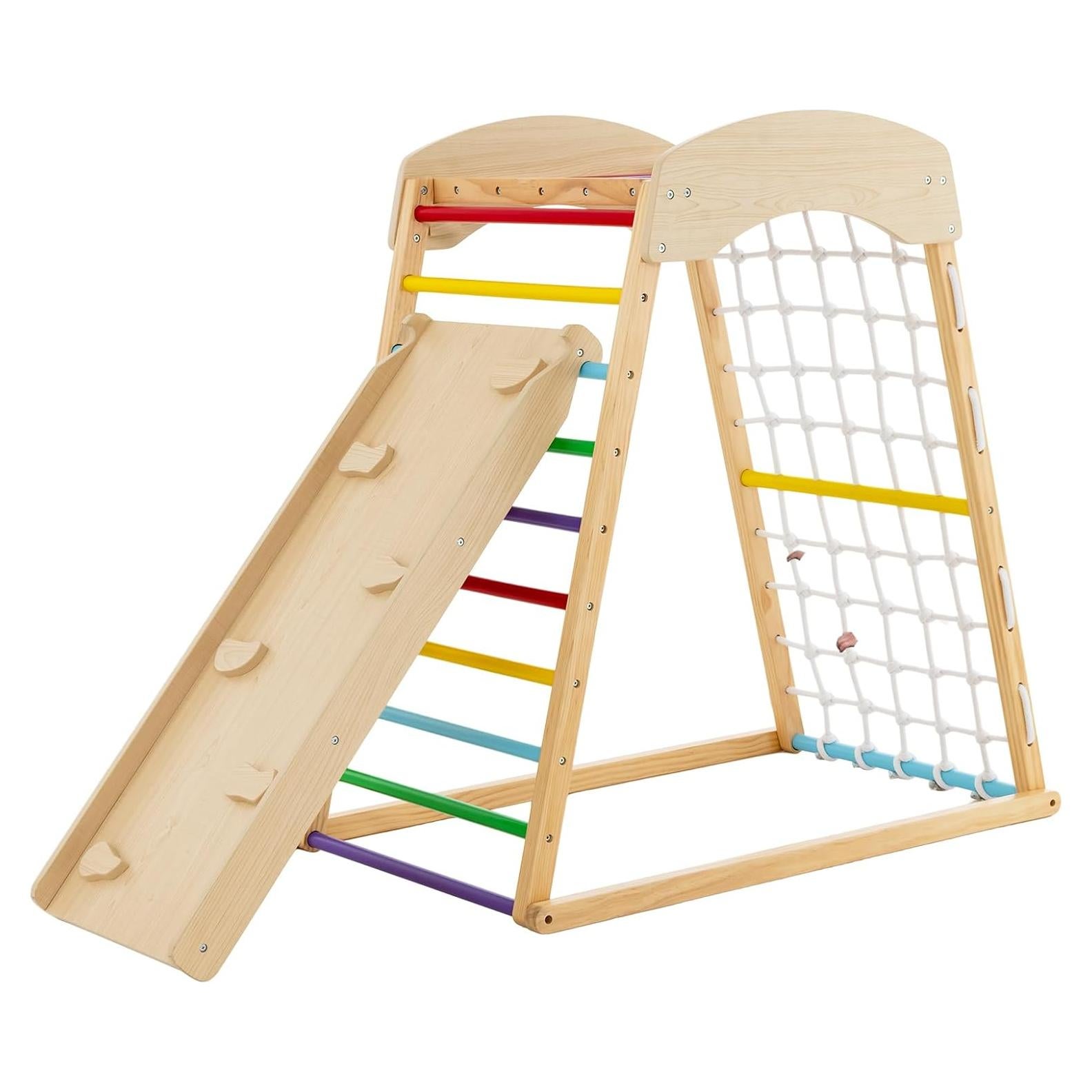 Gimnasio Interior GLACER Arcoíris con Resbaladilla y Escalera