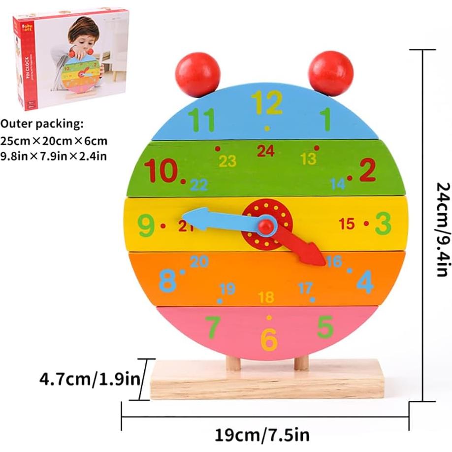 Kit de Reloj de Madera para Niños BaBe Rock - 5 Piezas