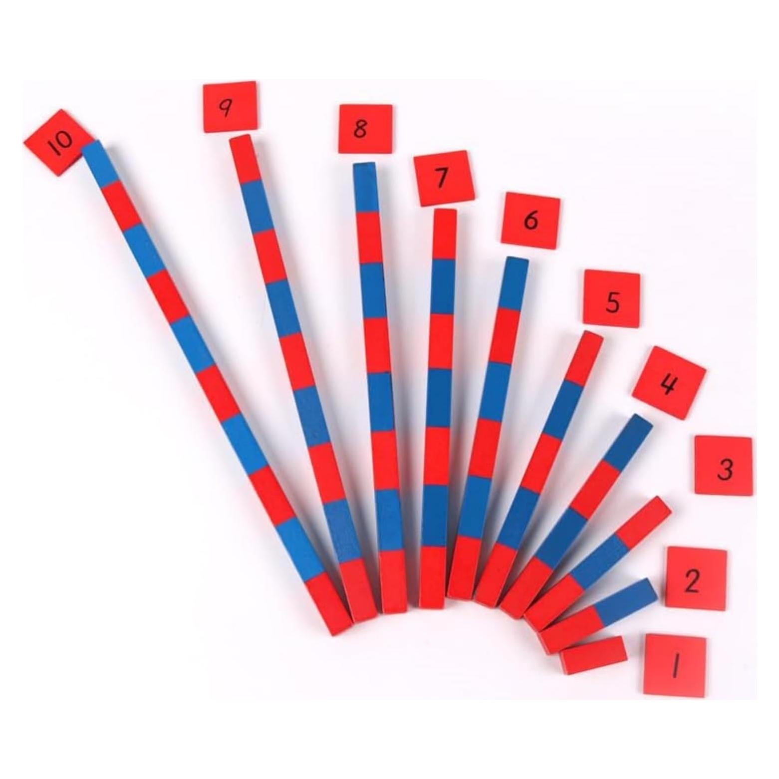 Barras Numéricas Montessori Jerliflyer - Juego Educativo 1-10