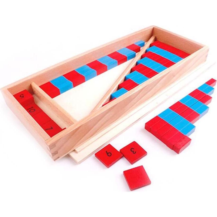 Material Montessori YHZAN - Varillas Numéricas con Azulejos