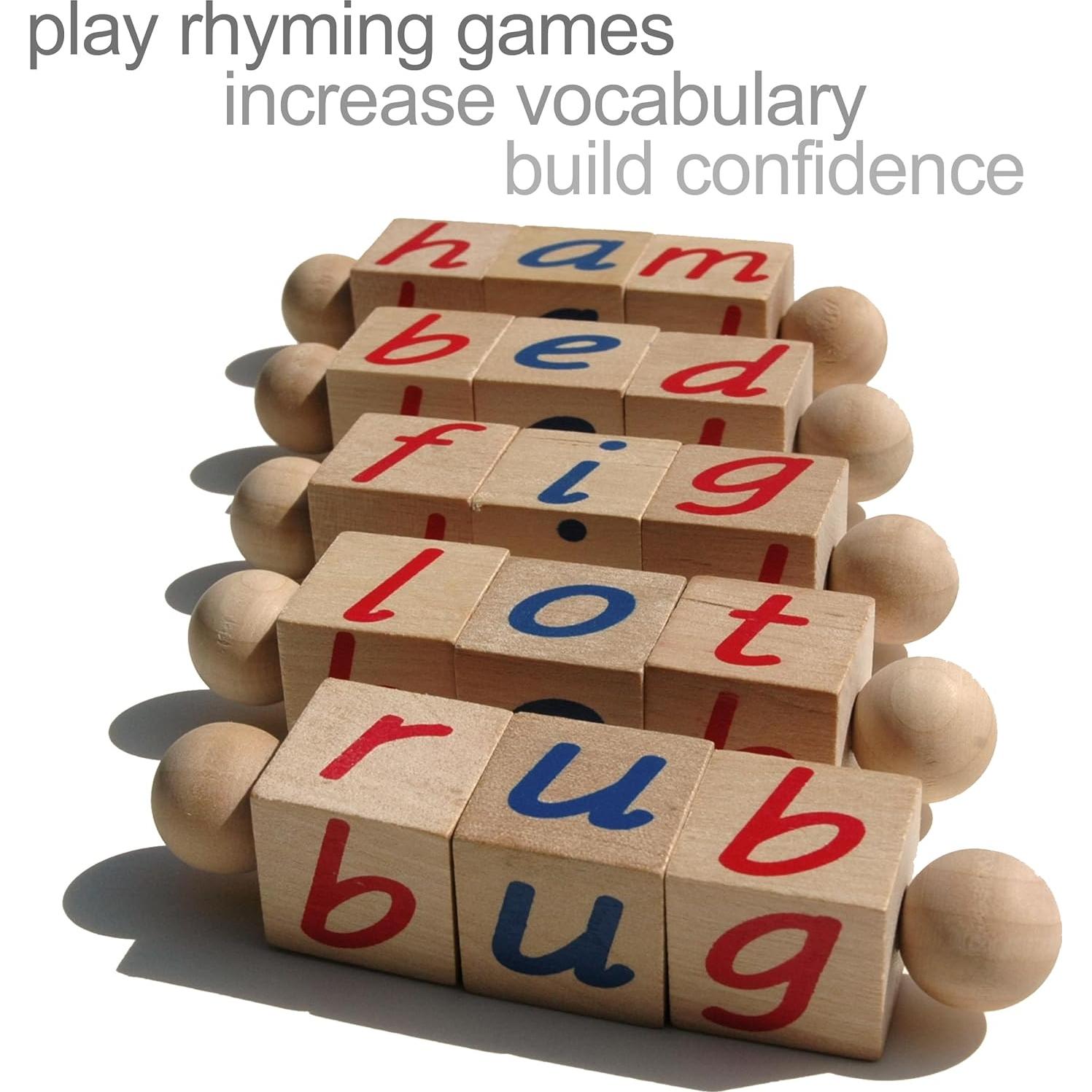 Conjunto de Bloques de Lectura Fonética y Silenciosa Quality Montessori - 10 Varillas Educativas