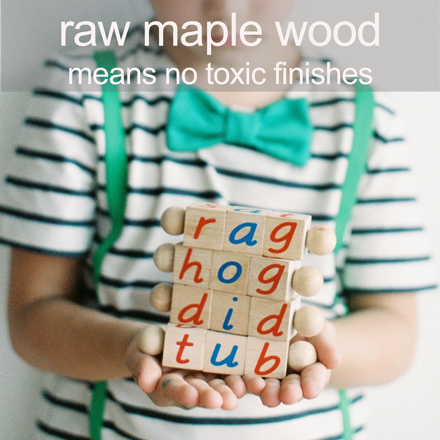 Conjunto de Bloques de Lectura Fonética y Silenciosa Quality Montessori - 10 Varillas Educativas