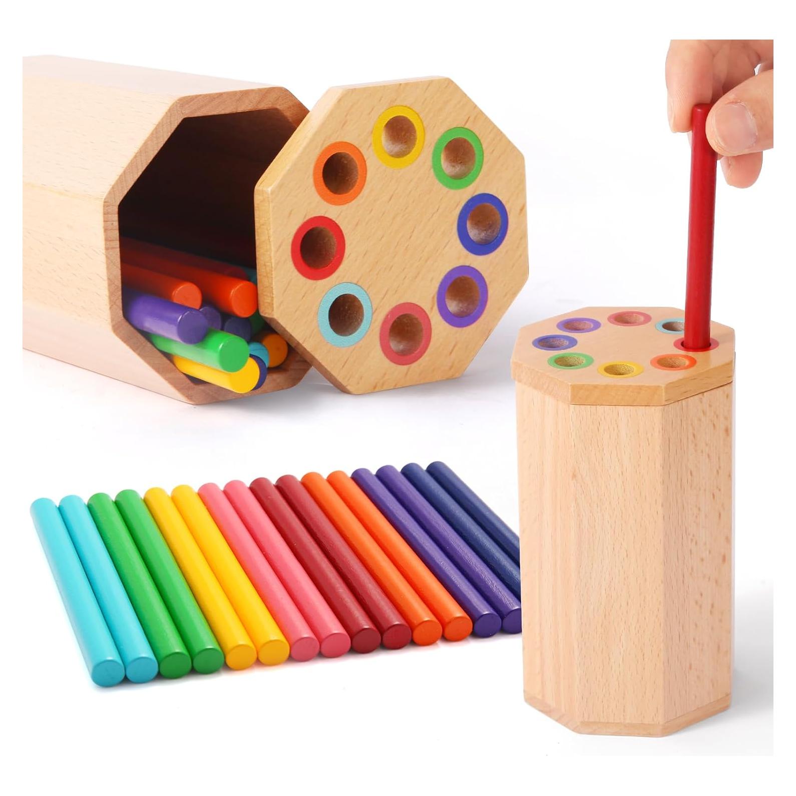 Juguete Montessori de Clasificación de Colores de Madera - Baiyigs