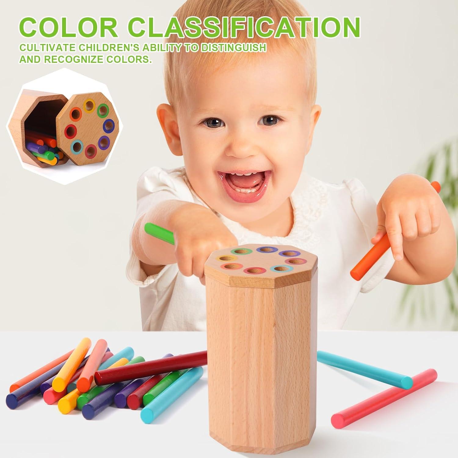 Juguete Montessori de Clasificación de Colores de Madera - Baiyigs