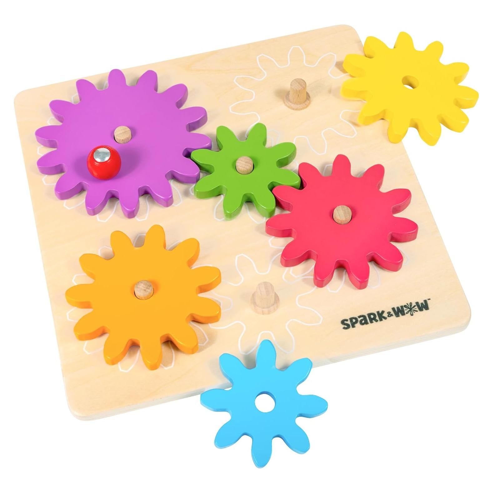 Tablero de Engranajes de Madera Learning Advantage 6 Piezas