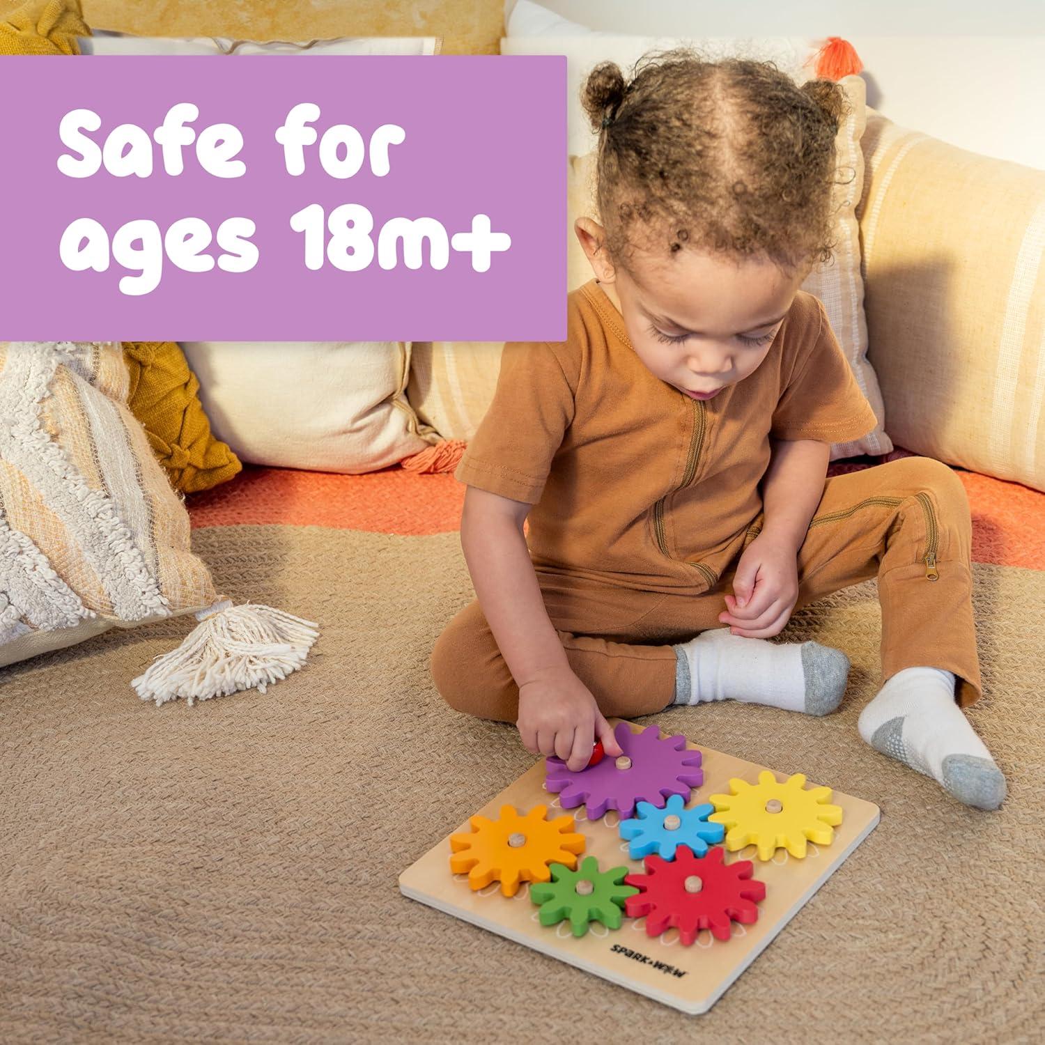 Tablero de Engranajes de Madera Learning Advantage 6 Piezas