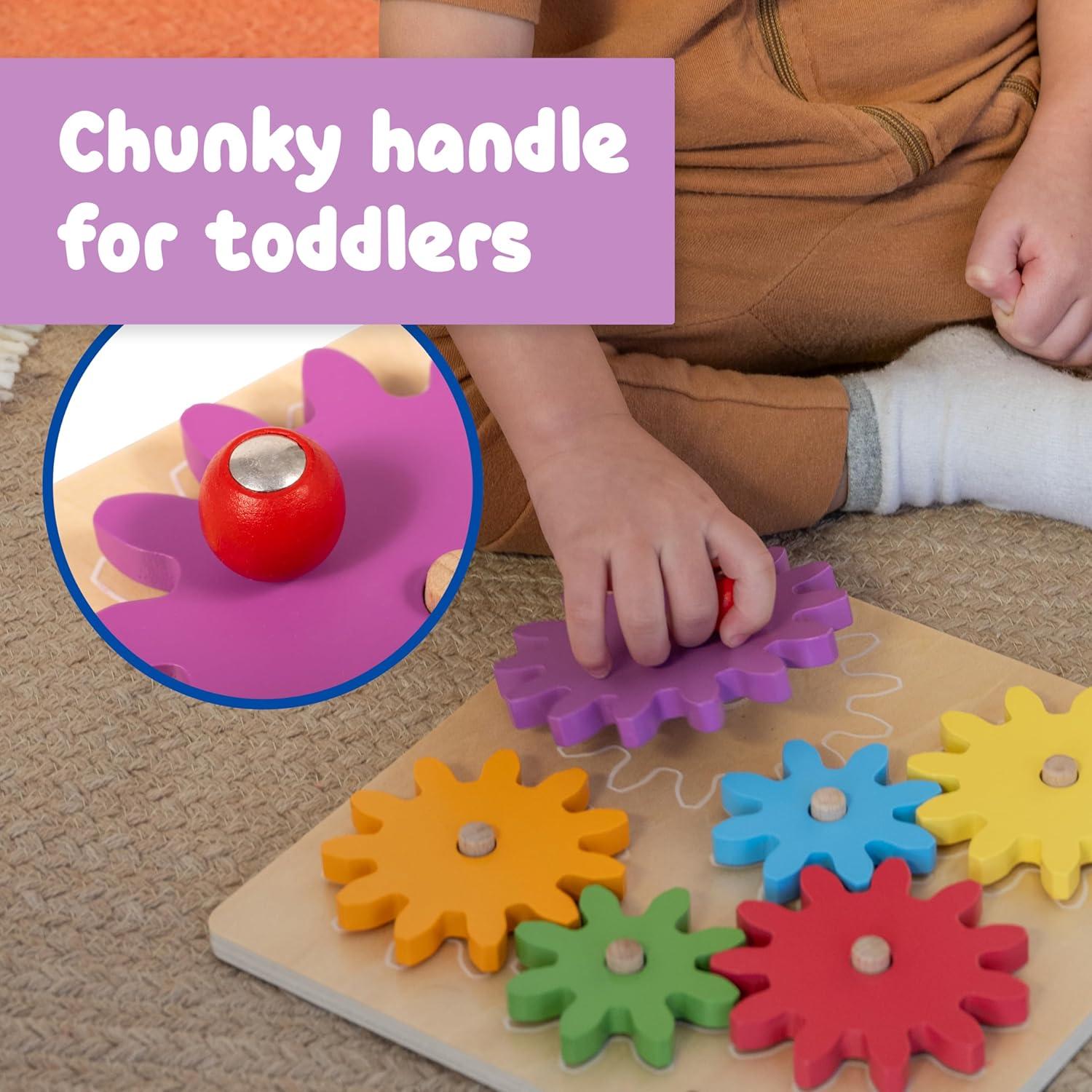 Tablero de Engranajes de Madera Learning Advantage 6 Piezas