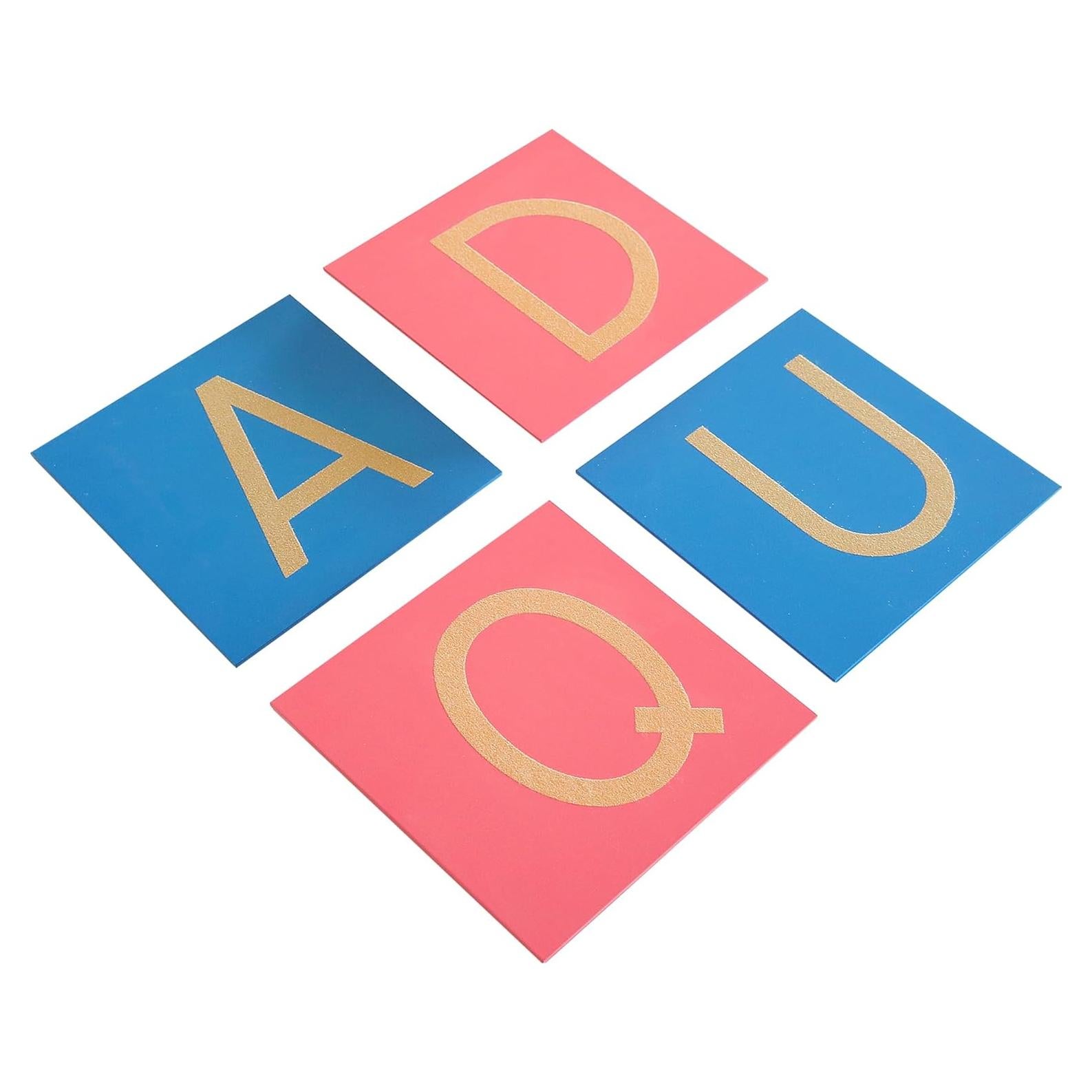 Letras de Lija en Mayúsculas Montessori Outlet - 26 Piezas