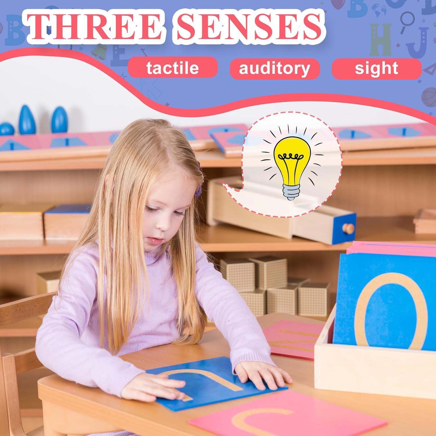 Letras de Lija en Mayúsculas Montessori Outlet - 26 Piezas