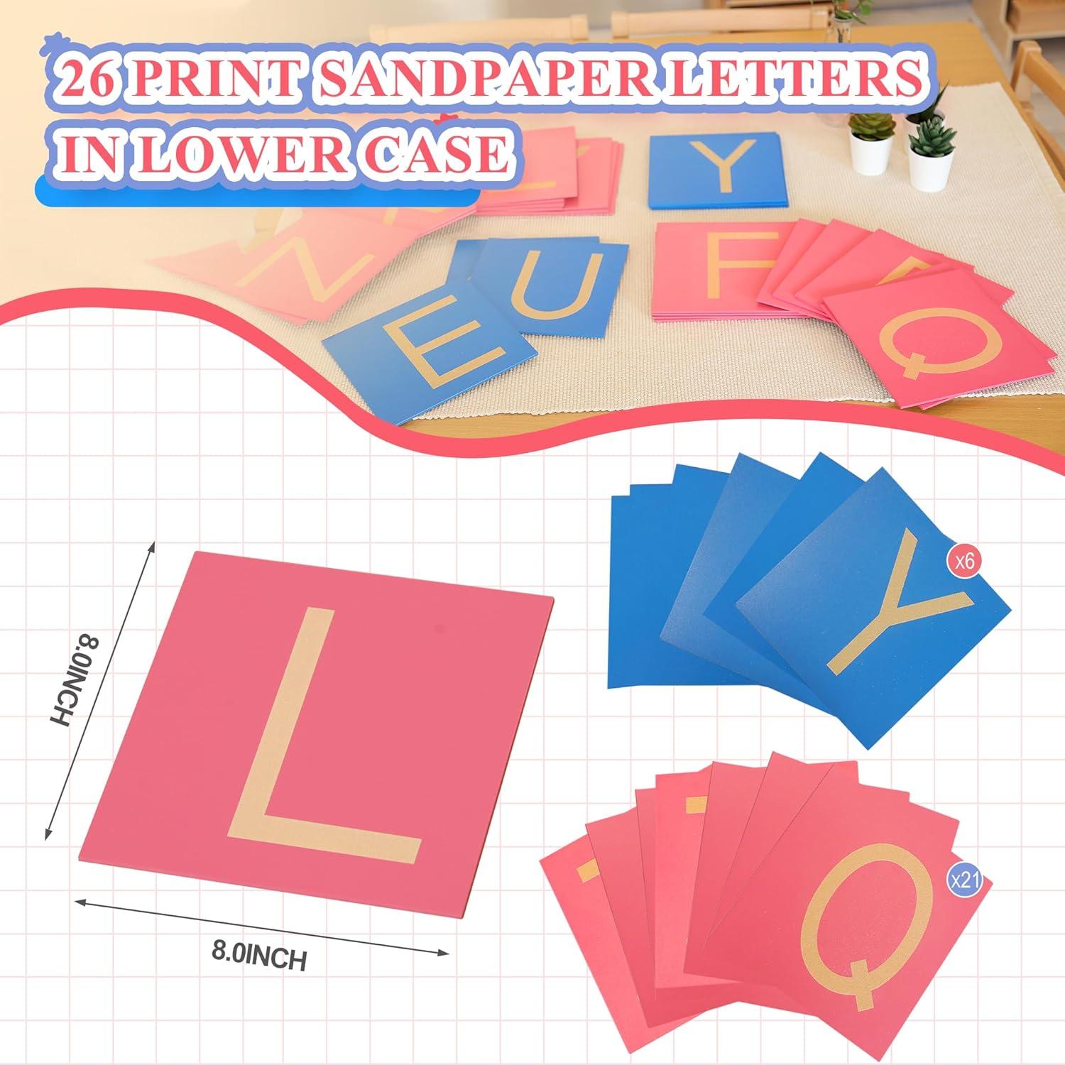 Letras de Lija en Mayúsculas Montessori Outlet - 26 Piezas