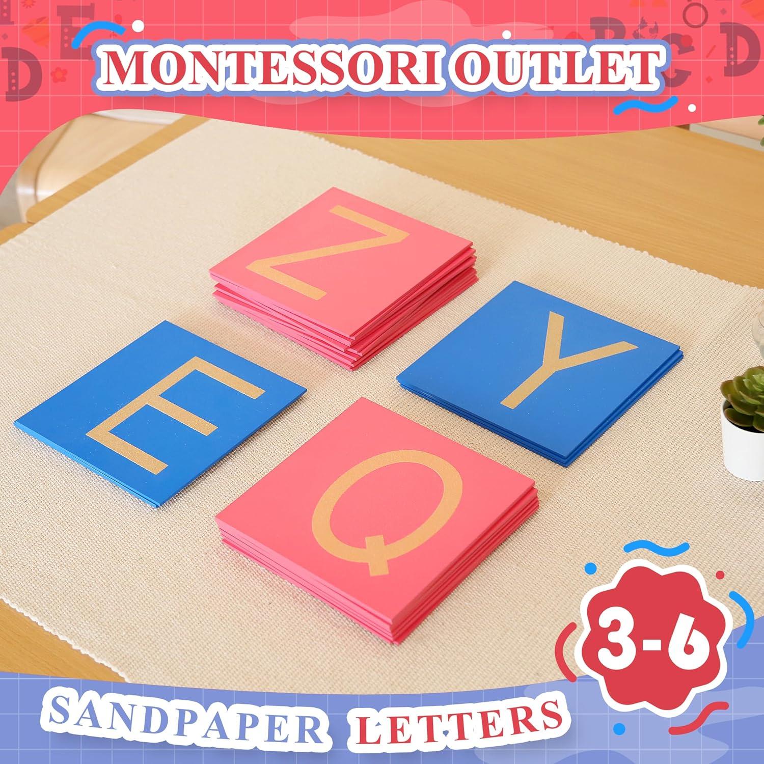 Letras de Lija en Mayúsculas Montessori Outlet - 26 Piezas