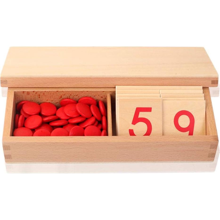 Material de Matemáticas Montessori Fly Whale con Tarjetas y Contadores