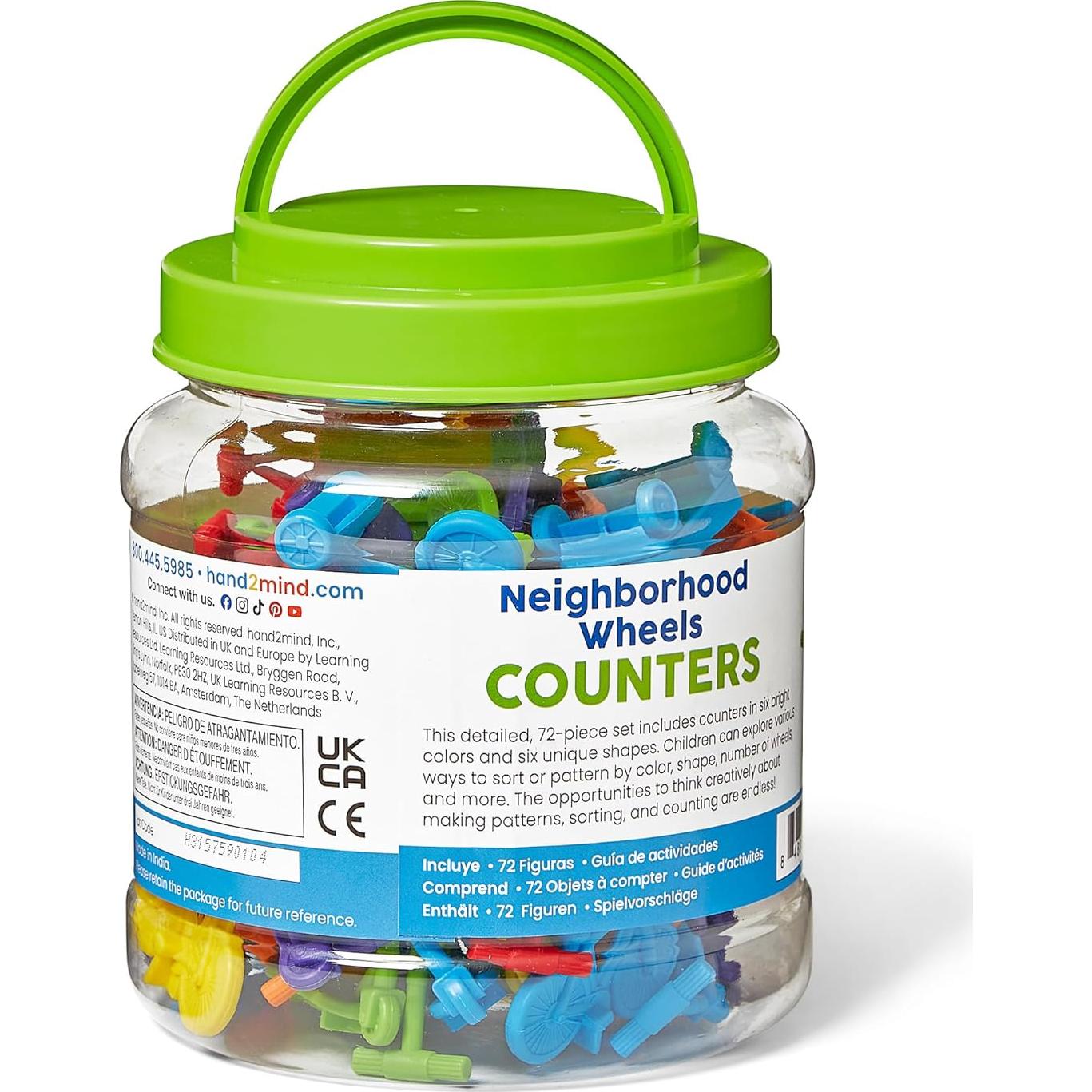 Contadores de Ruedas del Vecindario hand2mind - Juguetes Matemáticos
