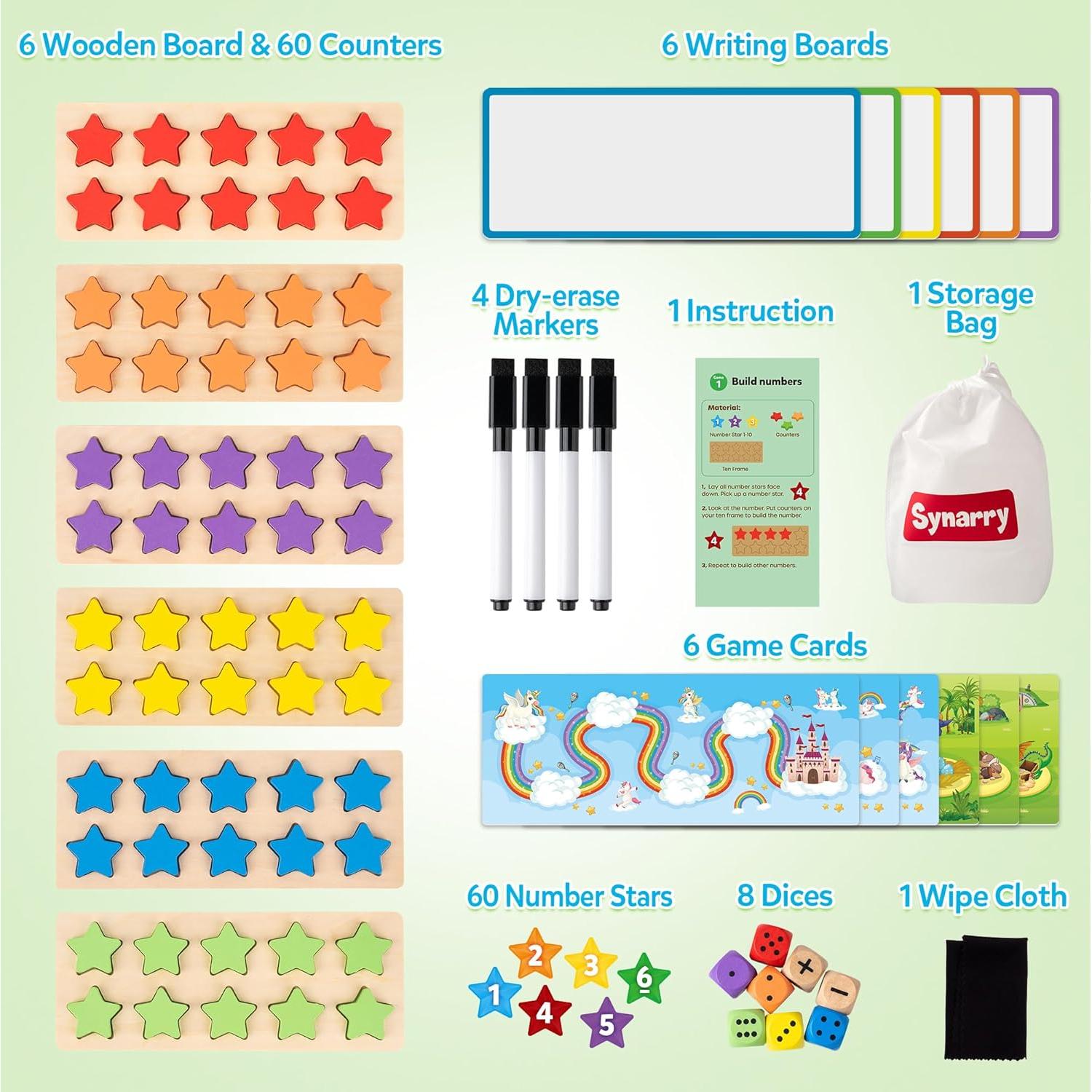 Conjunto de Cuadros de Madera SYNARRY para Juegos Matemáticos