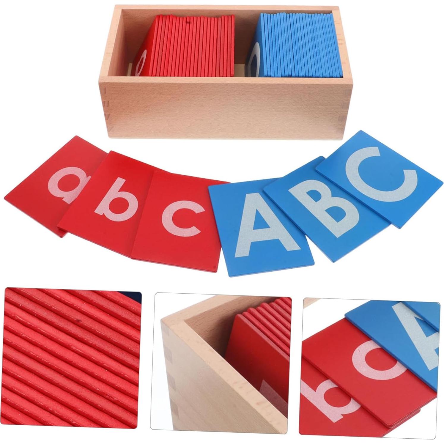 Tablero de Alfabeto Montessori Yardwe 22x11.5 cm para Niños