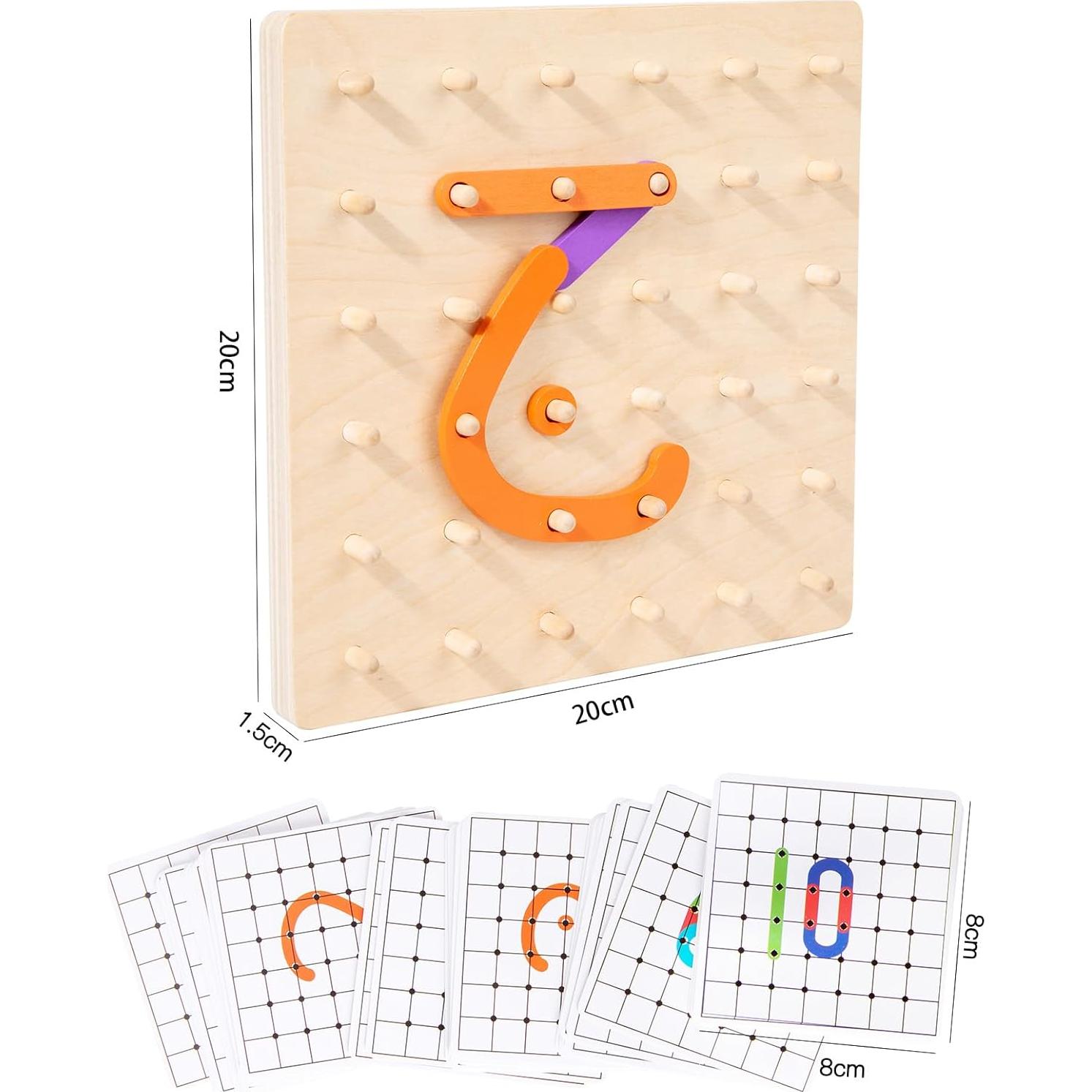 Tablero de Letras Árabes de Madera Auvewilo 20x20cm Juguete Educativo