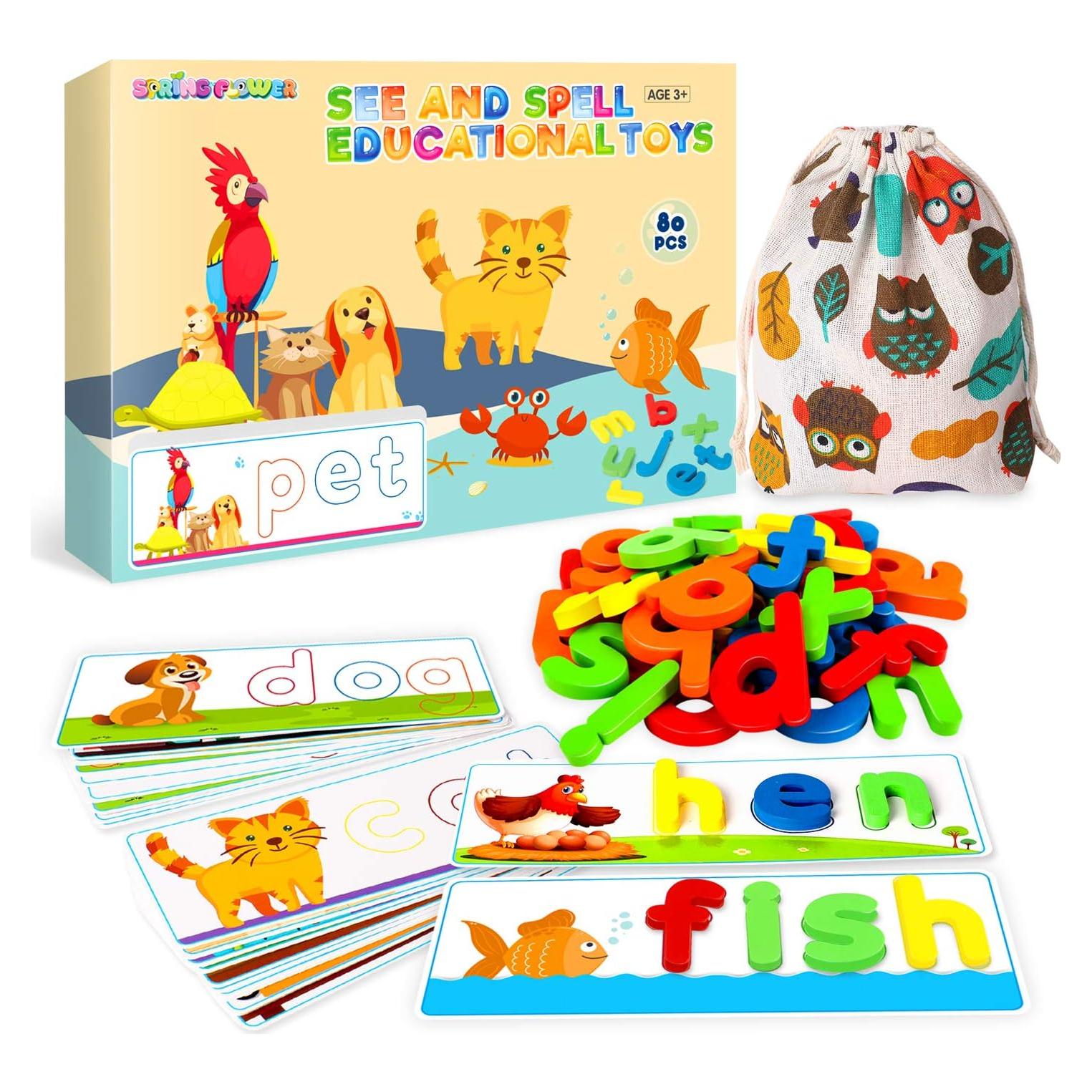 Juguete educativo See & Spell SpringFlower 80 piezas 3-6 años