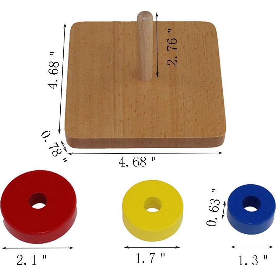 Material Montessori Kghios para Bebés 6 meses a 2 años - Discos 4 en 1