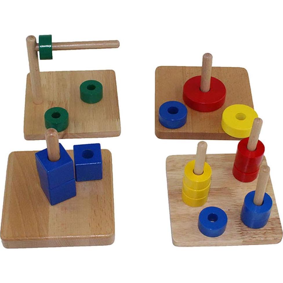 Material Montessori Kghios para Bebés 6 meses a 2 años - Discos 4 en 1