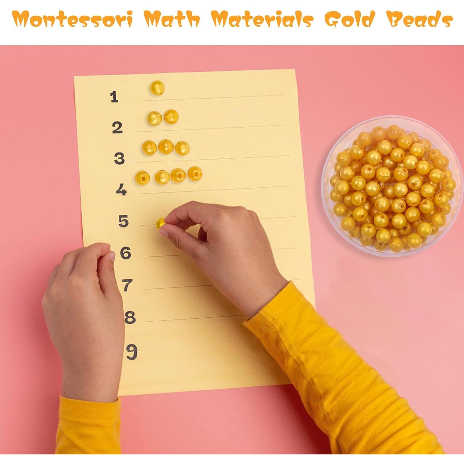 Perlas Doradas de Nylon MEYOR - 100 Unidades 7mm