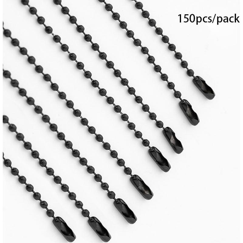 Cadena de Perlas 150 pcs 100mm HSAN Negro Acero Inoxidable