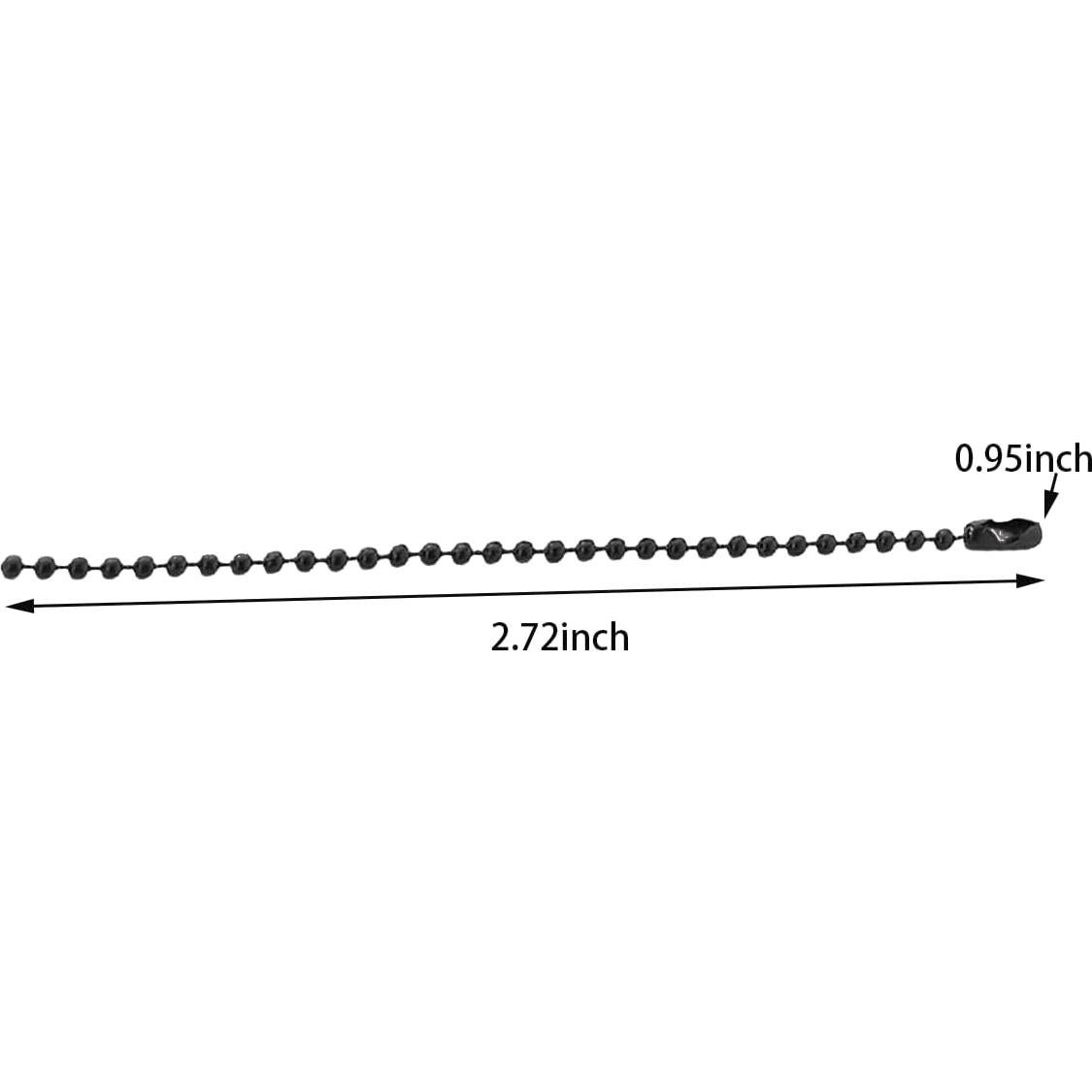 Cadena de Perlas 150 pcs 100mm HSAN Negro Acero Inoxidable