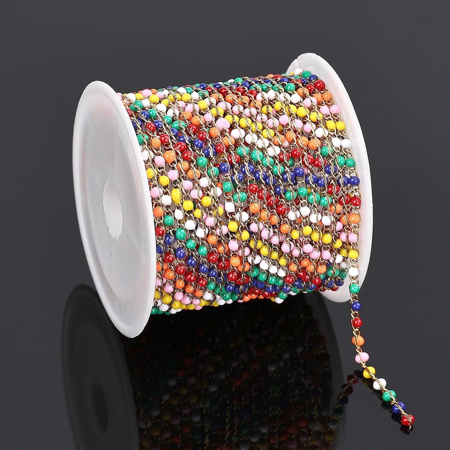 Cadena de Perlas Multicolor 4m UMAOKANG para Joyería DIY