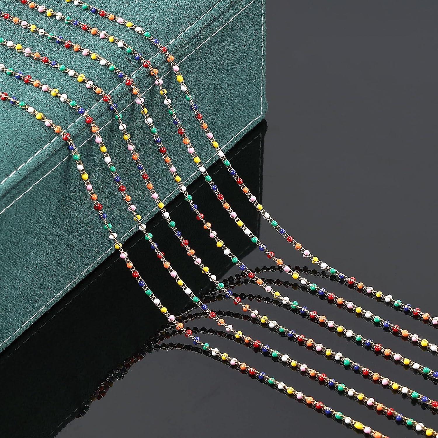 Cadena de Perlas Multicolor 4m UMAOKANG para Joyería DIY