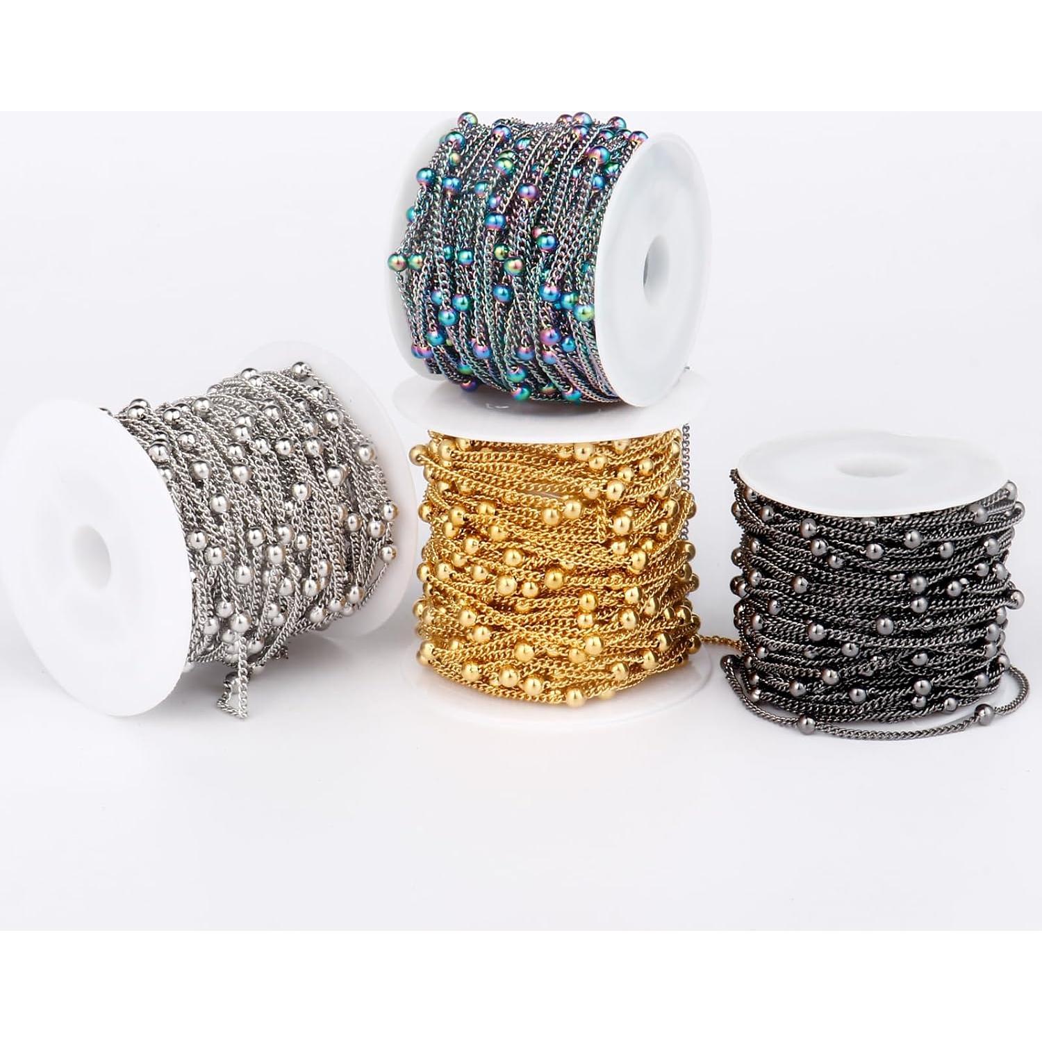 Cadena de Perlas de Satélite Multicolor 10m Acero Inoxidable 304