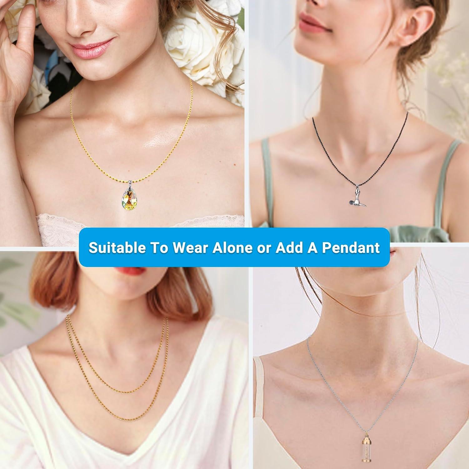 Cadena de bola de metal 10.06m 2.4mm con 30 conectores Plata