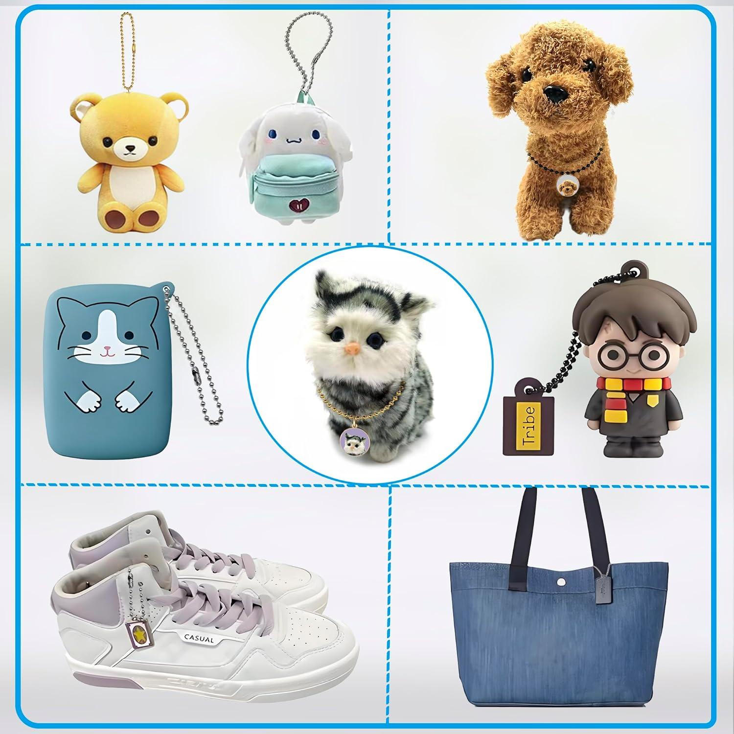 Cadena de bola de metal 10.06m 2.4mm con 30 conectores Plata